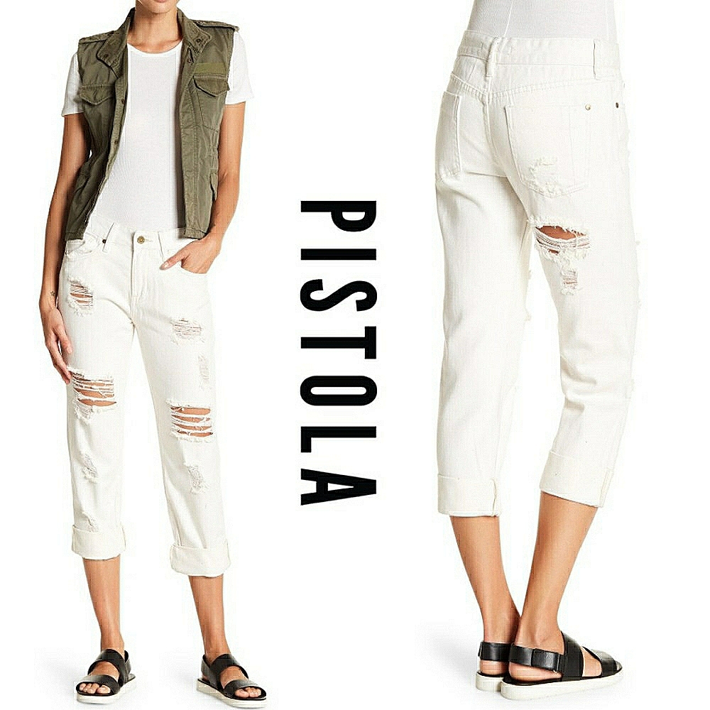 Pistola Blonde Distressed Boyfriend Jean's 26